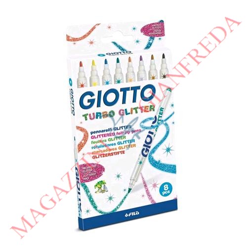 GIOTTO PENNARELLI TURBO GLITTER CONFEZIONE 8 PEZZI